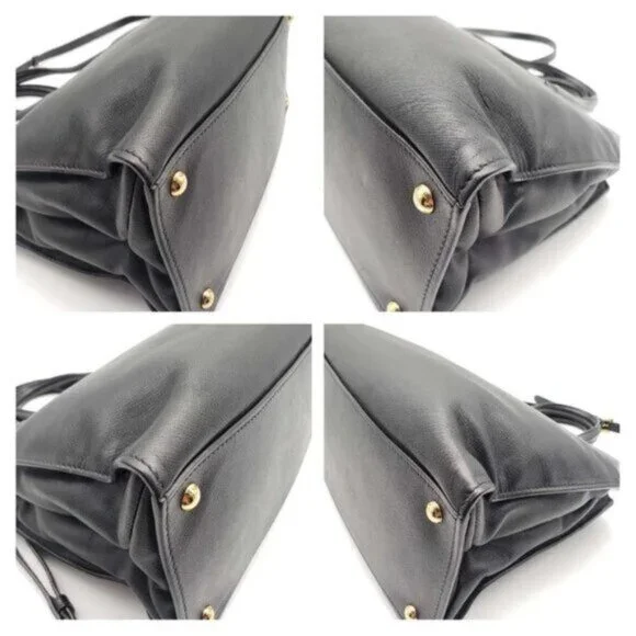 Prada Saffiano Triple Pocket Nero Black Shoulder Bag - Picture 9 of 16